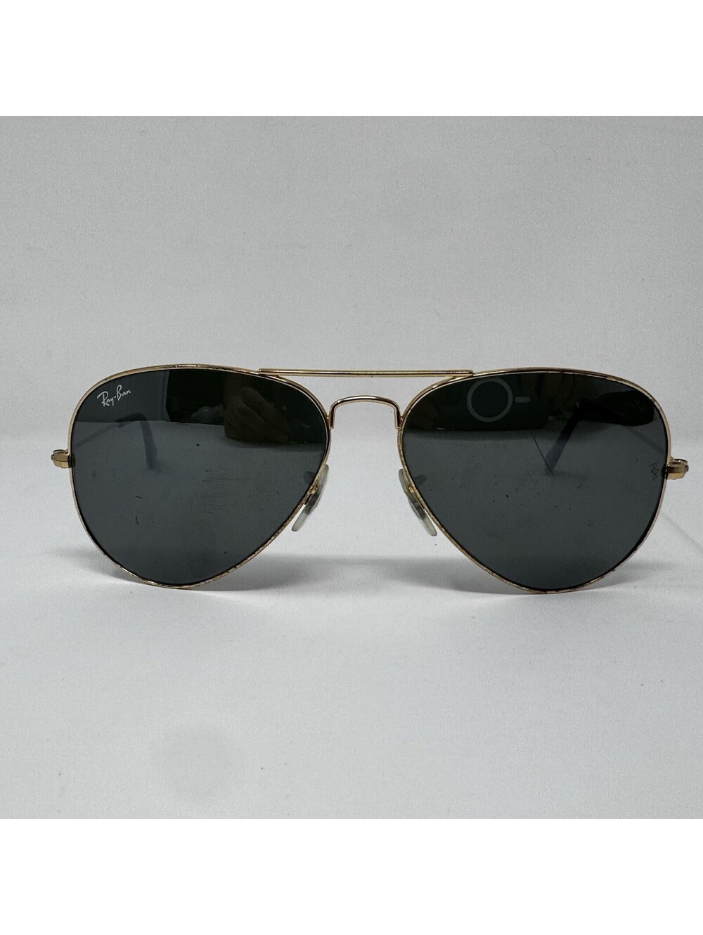 Ray-Ban RB3025 Aviator Large Metal Gold Green Sunglasses 58-14-135 Italy